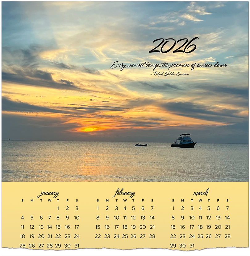 Sunset Calendar Card C2999U-AA